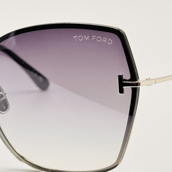Tom Ford Sunglasses NICKIE-02 TF1107 16C Shiny Palladium Butterfly Gradient 62mm main image 16